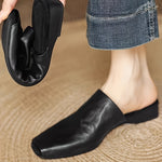 Women's Mule Shoes with Slip-On and Cap Toe
