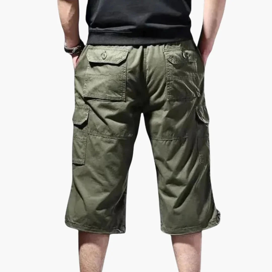 Men's 3/4 Pants with Pockets Made of Lightweight Fabric for Summer