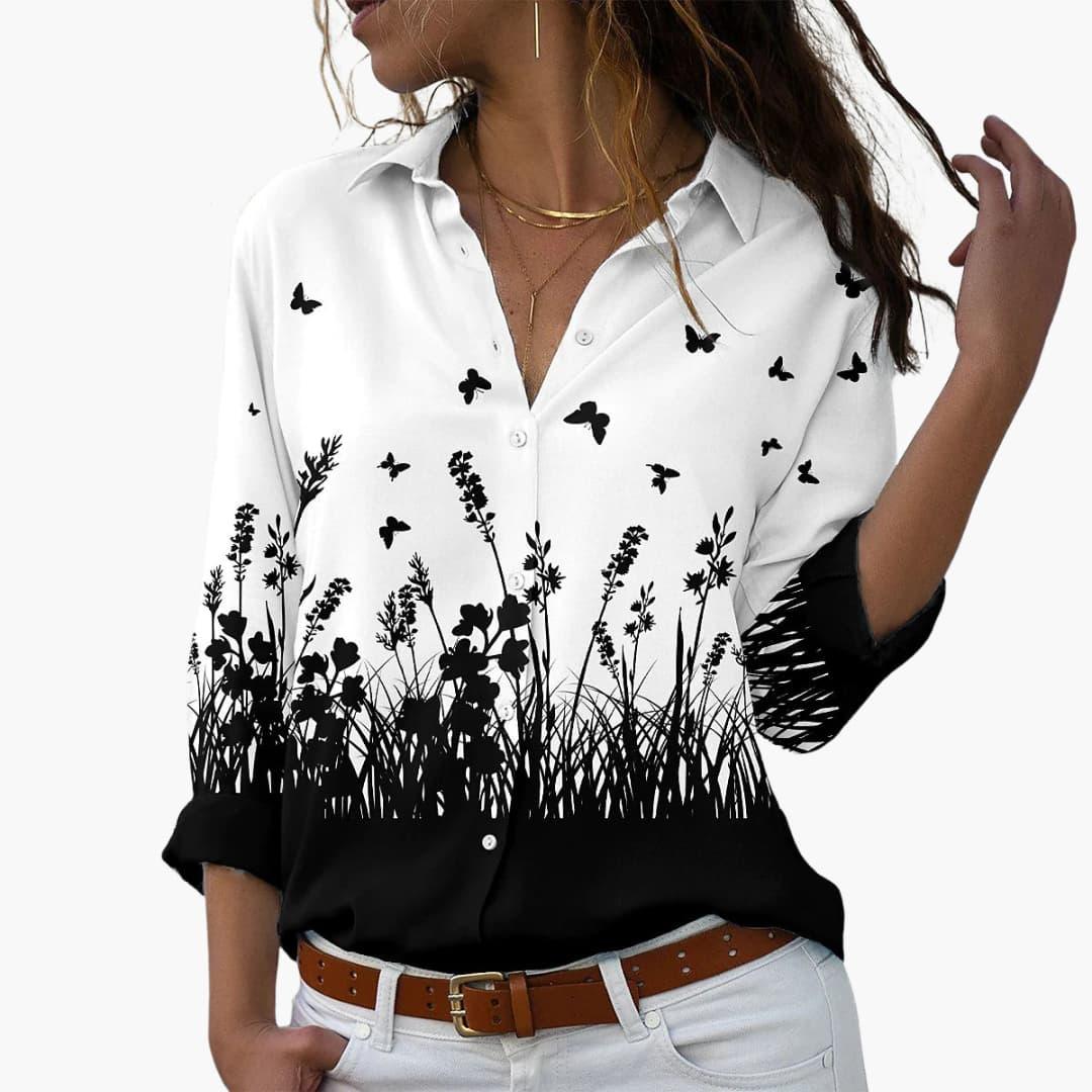 Summer Top for Women with Floral Print - Casual & Modern