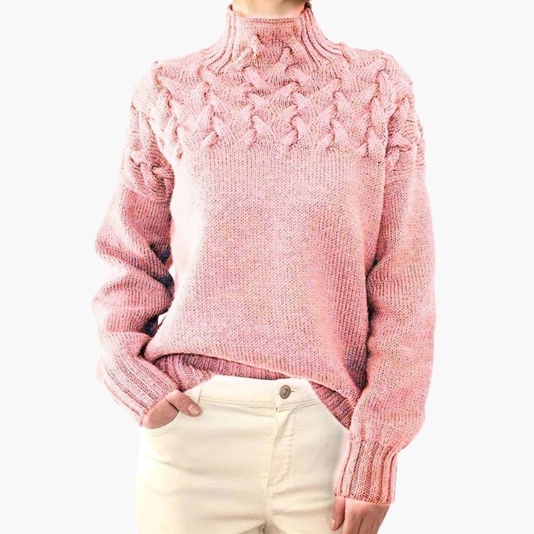 Turtleneck Knitted Sweater for Women