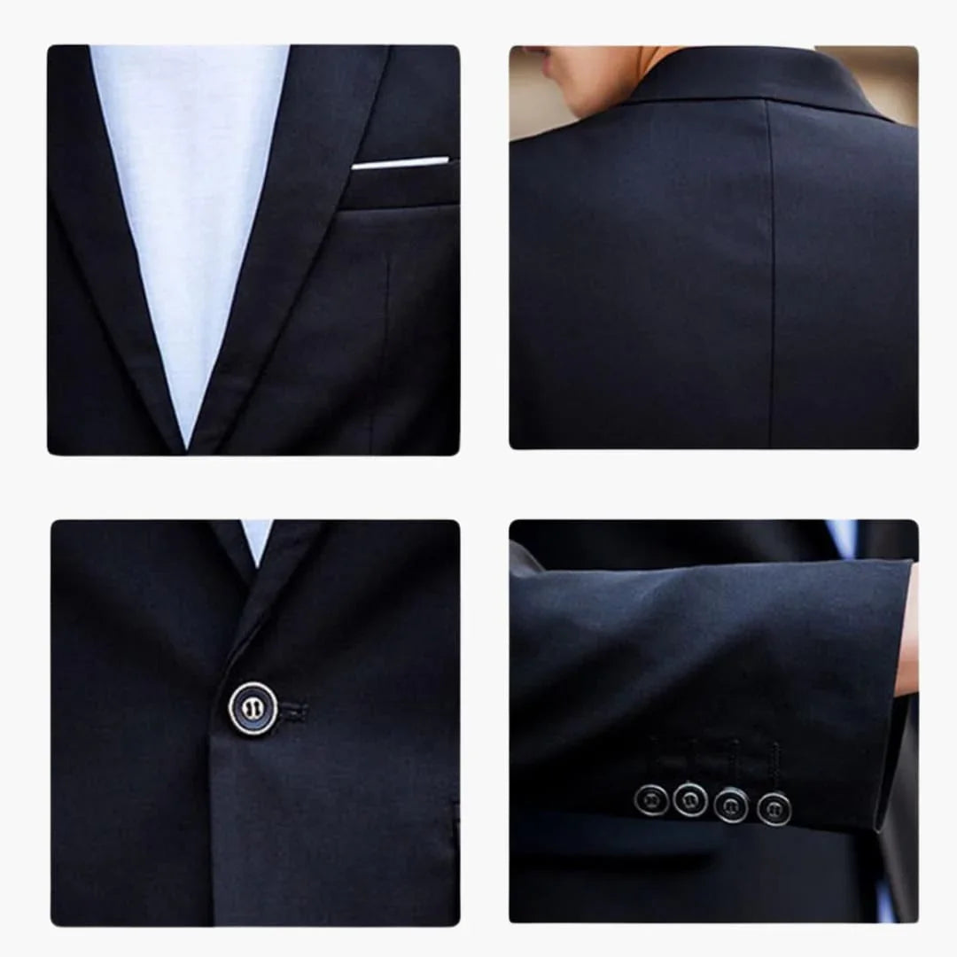 2-Piece Suit Set - Slim Fit Men's Suit for Business Look