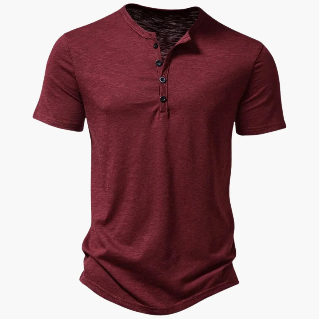Comfortable Henley Shirt for Men  Short-Sleeved & Summer-Ready