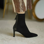 Women's Ankle Boots with Pointed Toe and Heel