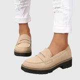 Women's Loafers with Slip-On Design and Textured Sole