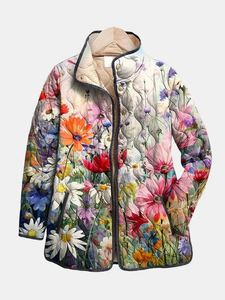 Women’s Jacket | Floral Quilted Print