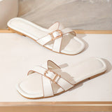 Ottilia | Women's Sandals with Criss Cross Straps and Flat Sole