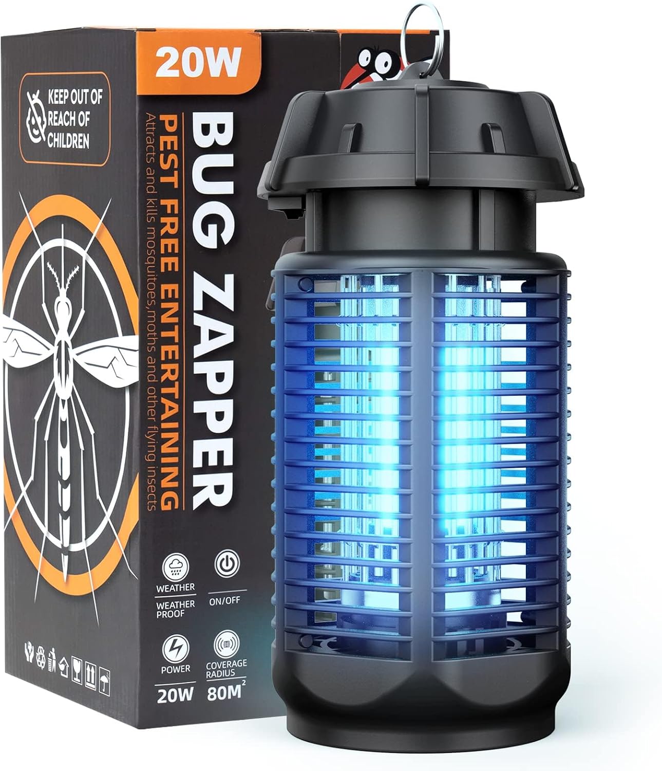Bavane | Electric Bug Zapper with 20W UV Light and 4200V Grid, IPX4 Waterproof – Zeytra