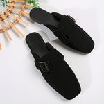 Women's Loafers with Square Toe and Buckle