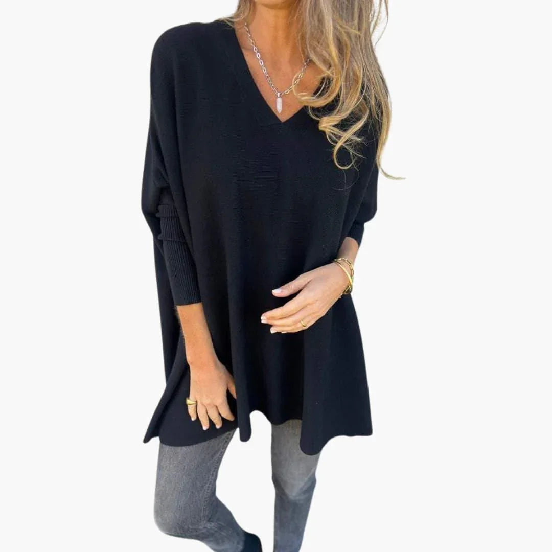 Bavane | Modern, loose-fitting V-neck sweater for women