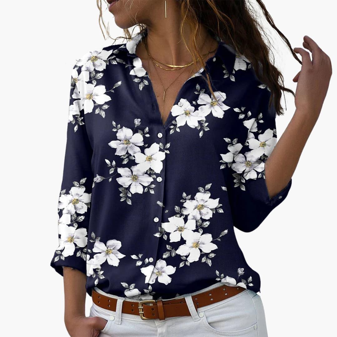 Summer Top for Women with Floral Print - Casual & Modern