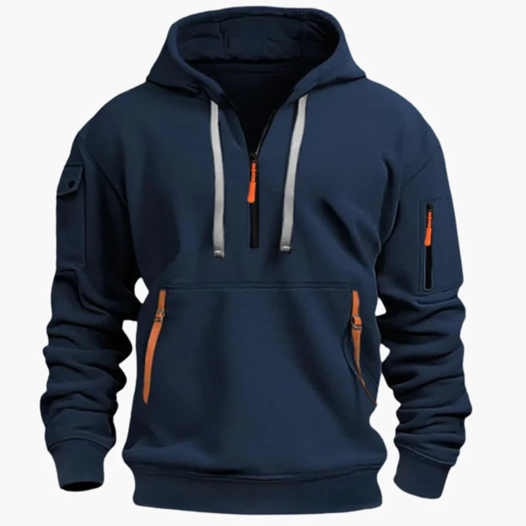 Bavane | Men's Hoodie with Adjustable Hood and Zipper Pockets