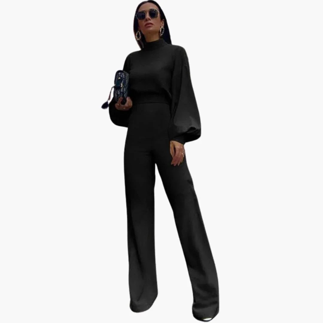 Elegant Women's Jumpsuit - Comfortable Style with Half Collar