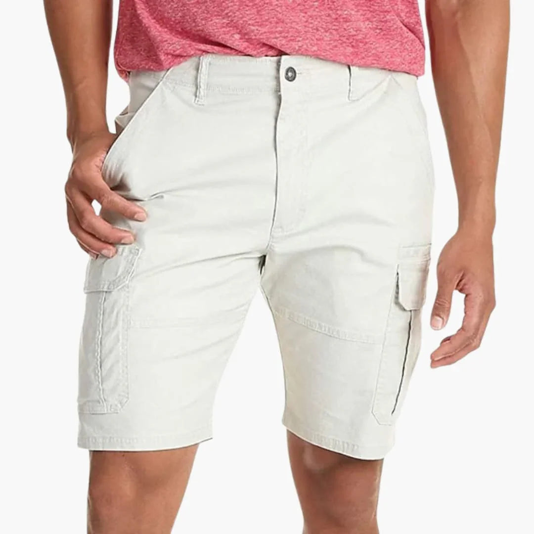 Men's Summer Cargo Shorts with Flap Pockets and Zipper