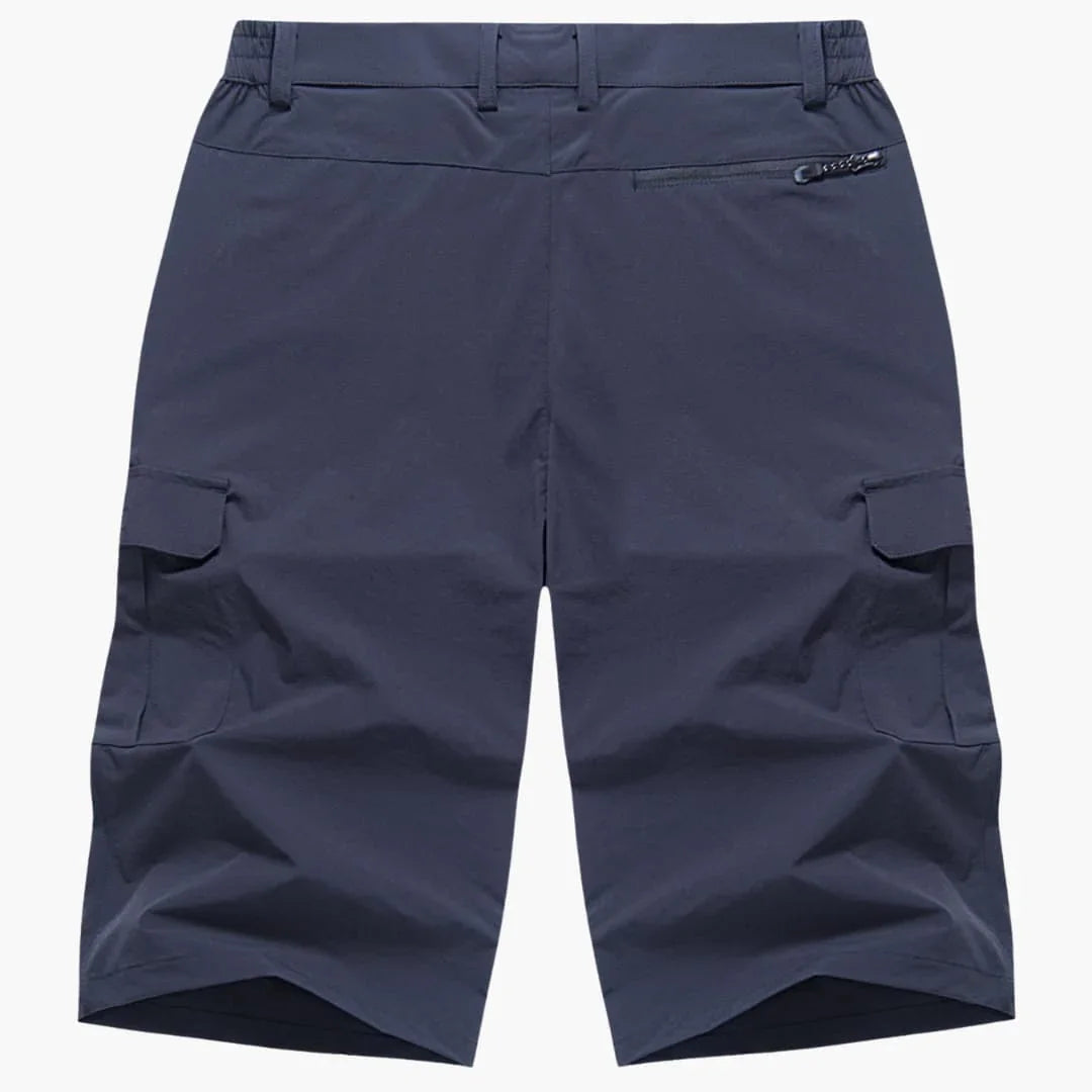 Men's Summer Cargo Shorts with Stretch Fabric and Zipper Pockets