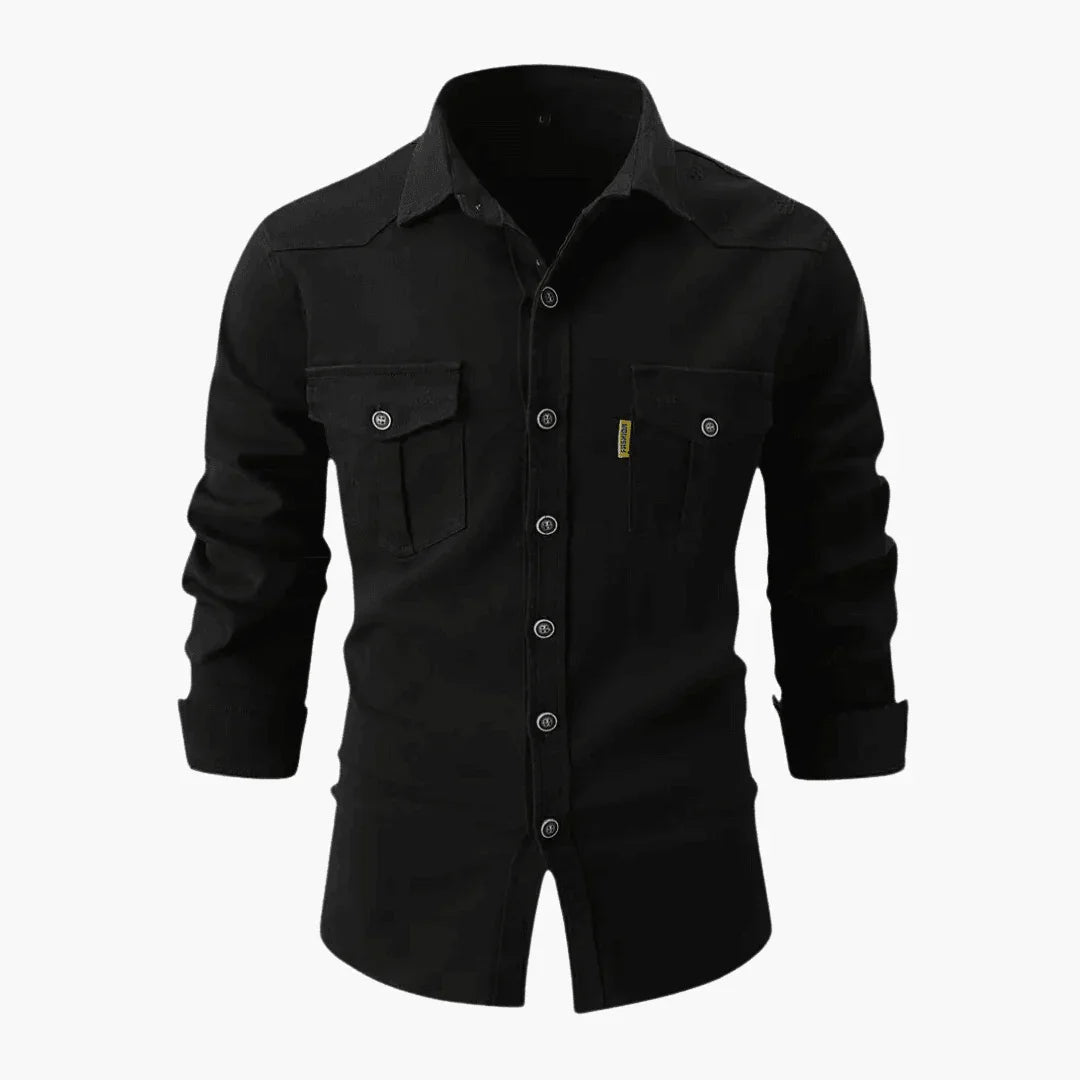 Men's Long Sleeve Shirt  Premium Cotton, Slim Fit, Elegant