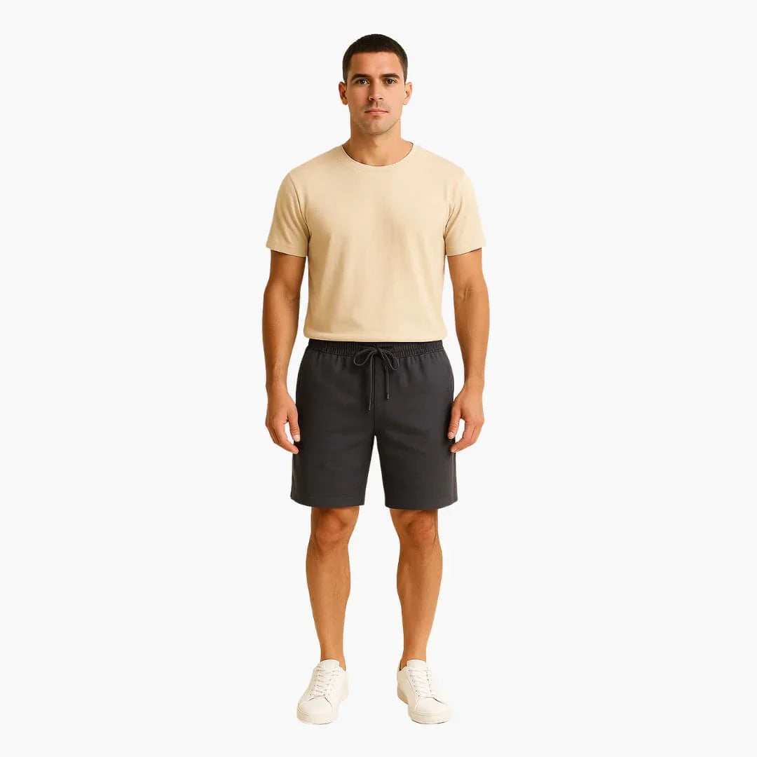Men's Summer Shorts with Drawstring and Side Pockets