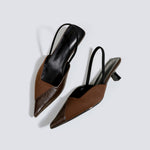 Women's Heels with Ankle Strap and Kitten Heel