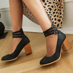 Womens Orthopedic Sandals with Ankle Strap and Block Heel