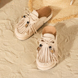 Nerissa | Women's Mule Shoes with Tassel Bow and Platform Sole