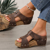 Lorraine | Womens Orthopedic Sandals with Wedge Sole and Zip Closure