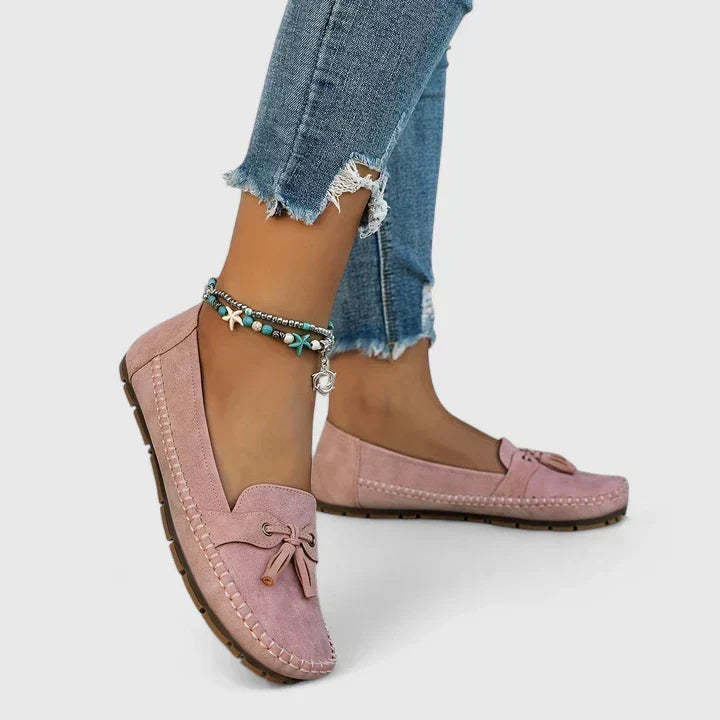 Women's Loafers with Bow Detail and Tassel