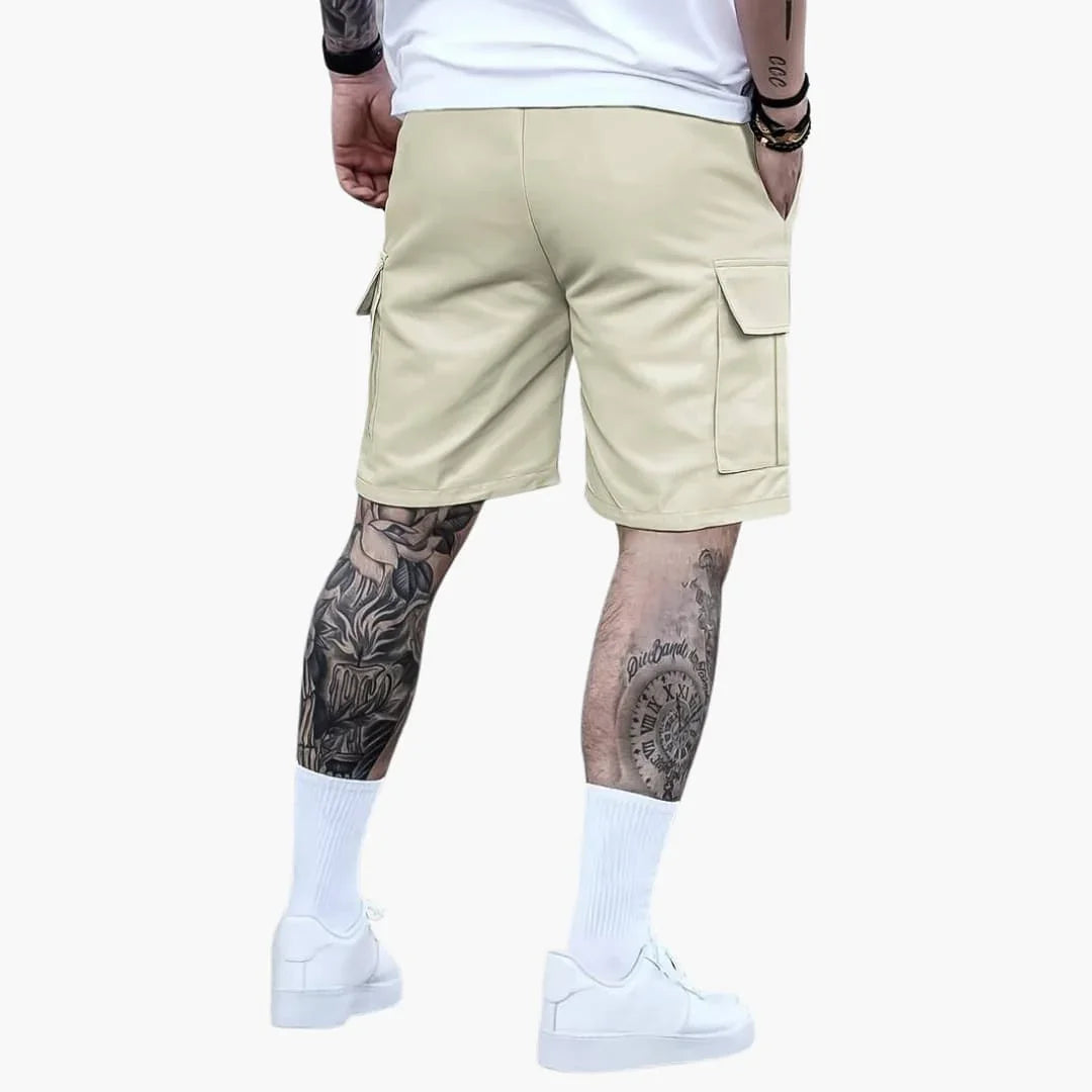 Men's Summer Cargo Shorts with Pockets and Drawstring Waist