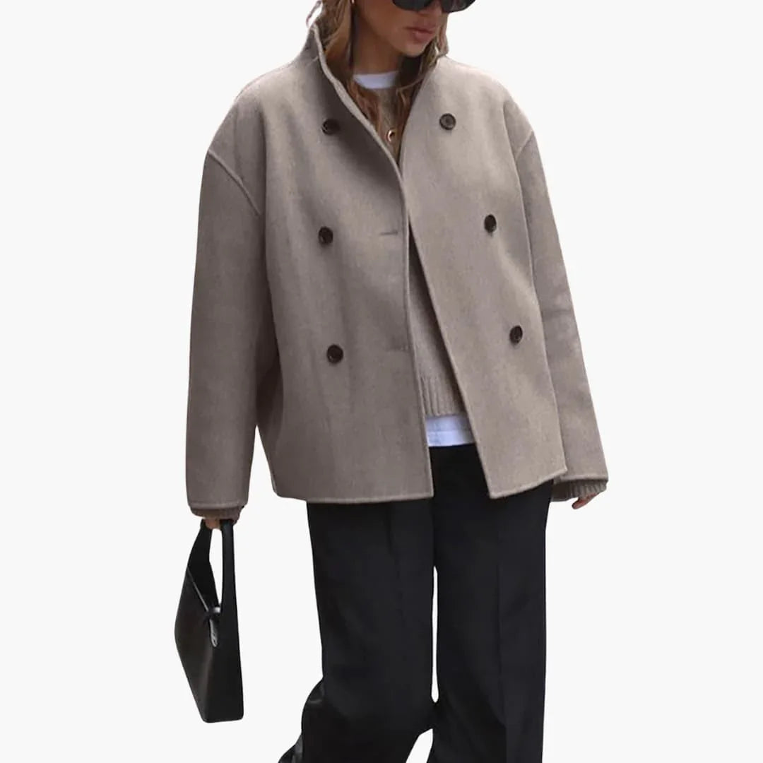 Bavane | Women's Jacket with Loose Fit and Button Closure in Front