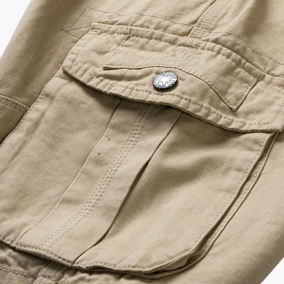 Men's Cargo Shorts with Pockets and Belt for Summer