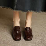 Justine | Women's Loafer Pumps with Tassel Detail and Block Heel