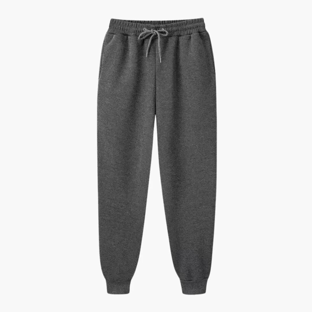 Unisex Jogging Pants with Drawstring Waistband and Cuffs at the Hem