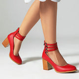Womens Orthopedic Sandals with Ankle Strap and Block Heel