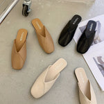 Women's Mules with Square Toe and Mary Jane Strap