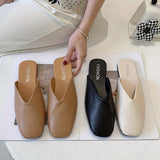 Women's Mules with Square Toe and Mary Jane Strap
