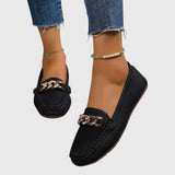 Colette | Women's Flat Loafers with Chain Detail and Slip On