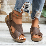 Womens Orthopedic Sandals with Wedge Platform and Cushioned Insole