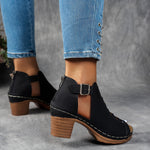 Women's Sandals with Lattice Heel and Adjustable Straps