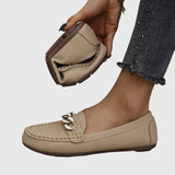 Women's Flat Loafers with Chain Detail and Slip On