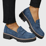 Women's Loafers with Slip-On Design and Textured Sole