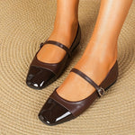 Women's Mary Jane Shoes with Buckle and Cushioned Sole