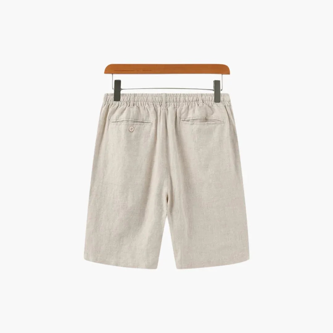 Men's Linen Shorts with Drawstring and Side Pockets