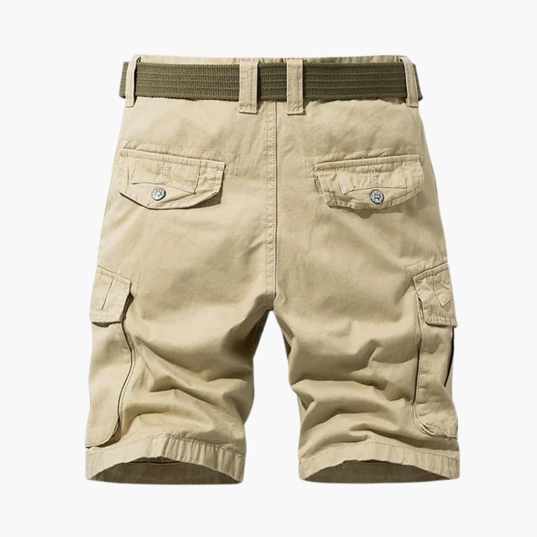 Men's Cargo Shorts with Pockets and Belt for Summer