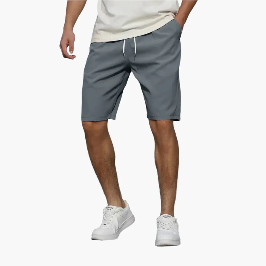Men's Summer Shorts with Drawstring and Side Pockets