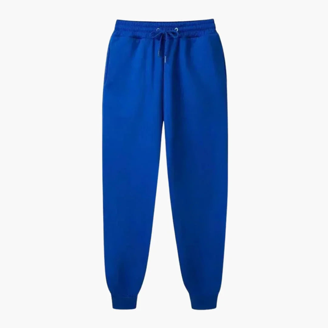Unisex Jogging Pants with Drawstring Waistband and Cuffs at the Hem