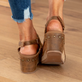 Adeline | Womens Orthopedic Sandals with Wedge Sole and Elastic Straps