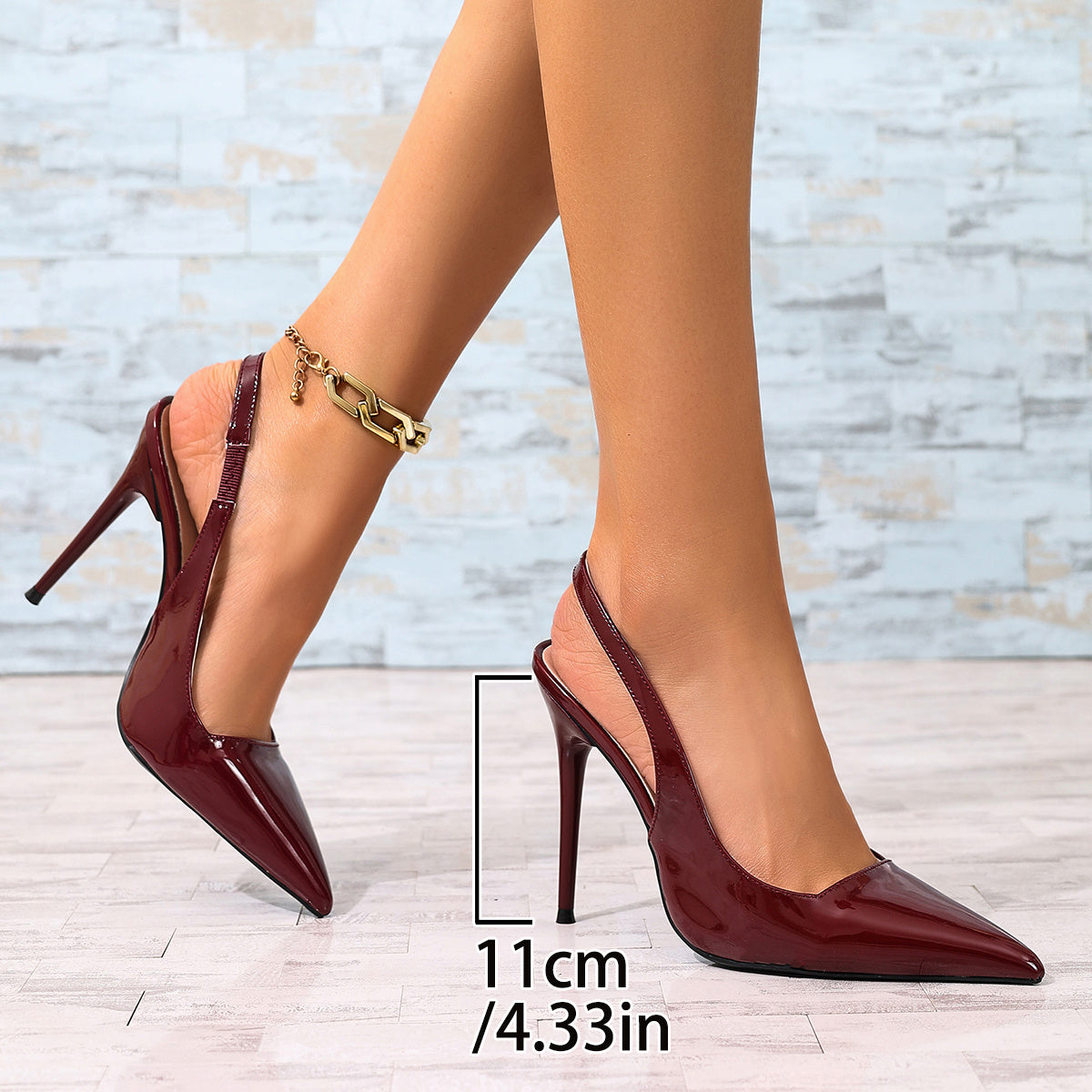 Women's Heels with Slip On Design and Stiletto Heel