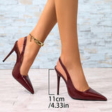 Women's Heels with Slip On Design and Stiletto Heel