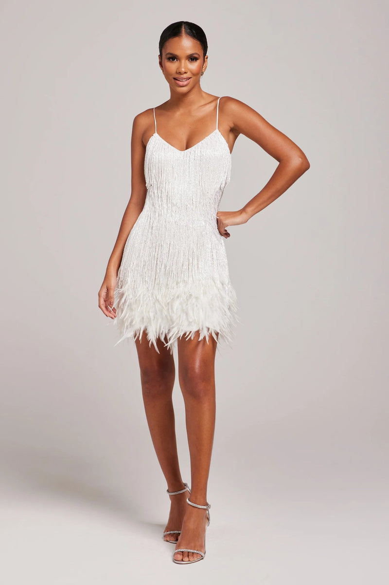 Women's Cocktail Dress | Sleeveless Fringe