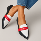 Women's Loafers with Pointed Toe and Strap Detail