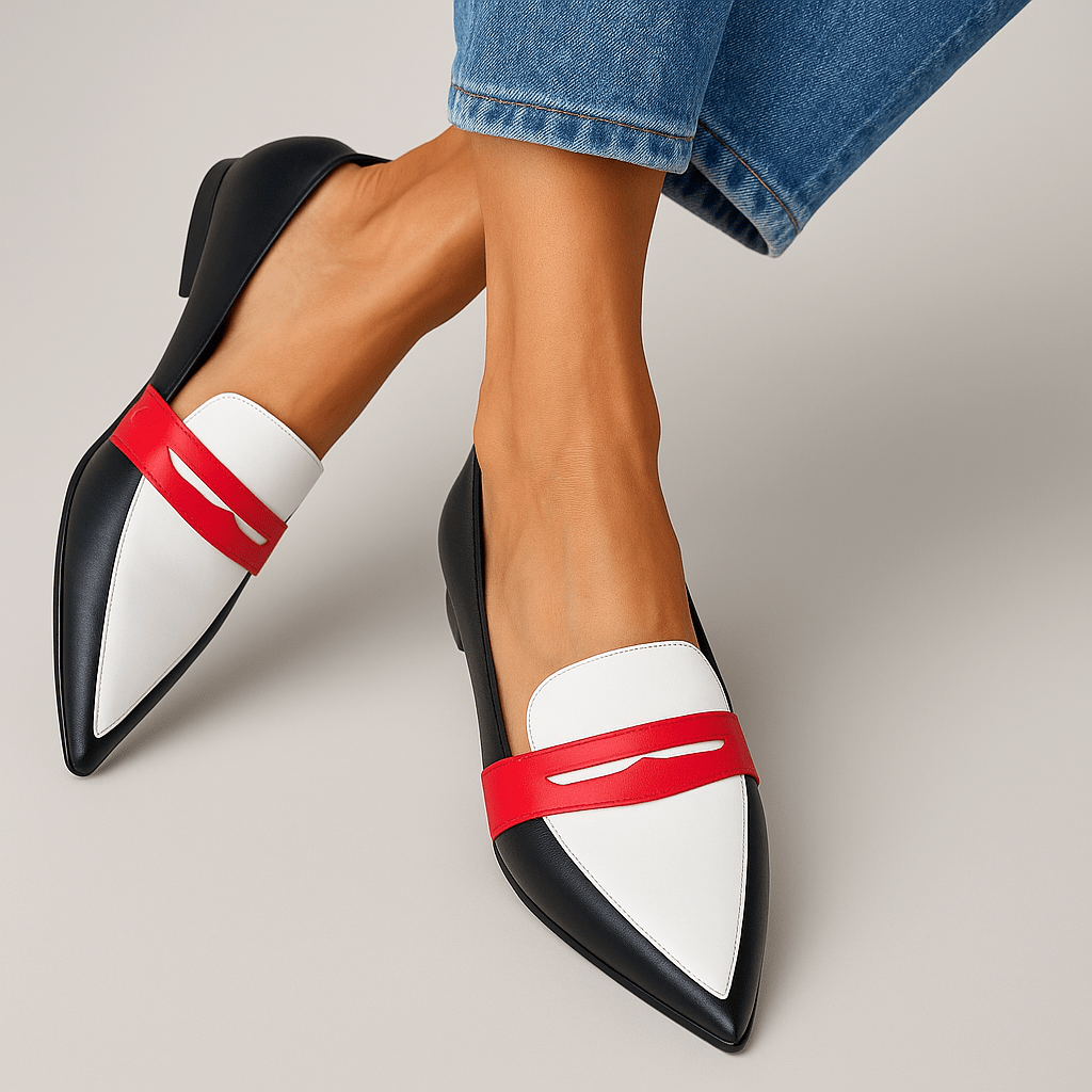 Bavane | Women's Loafers with Pointed Toe and Strap Detail