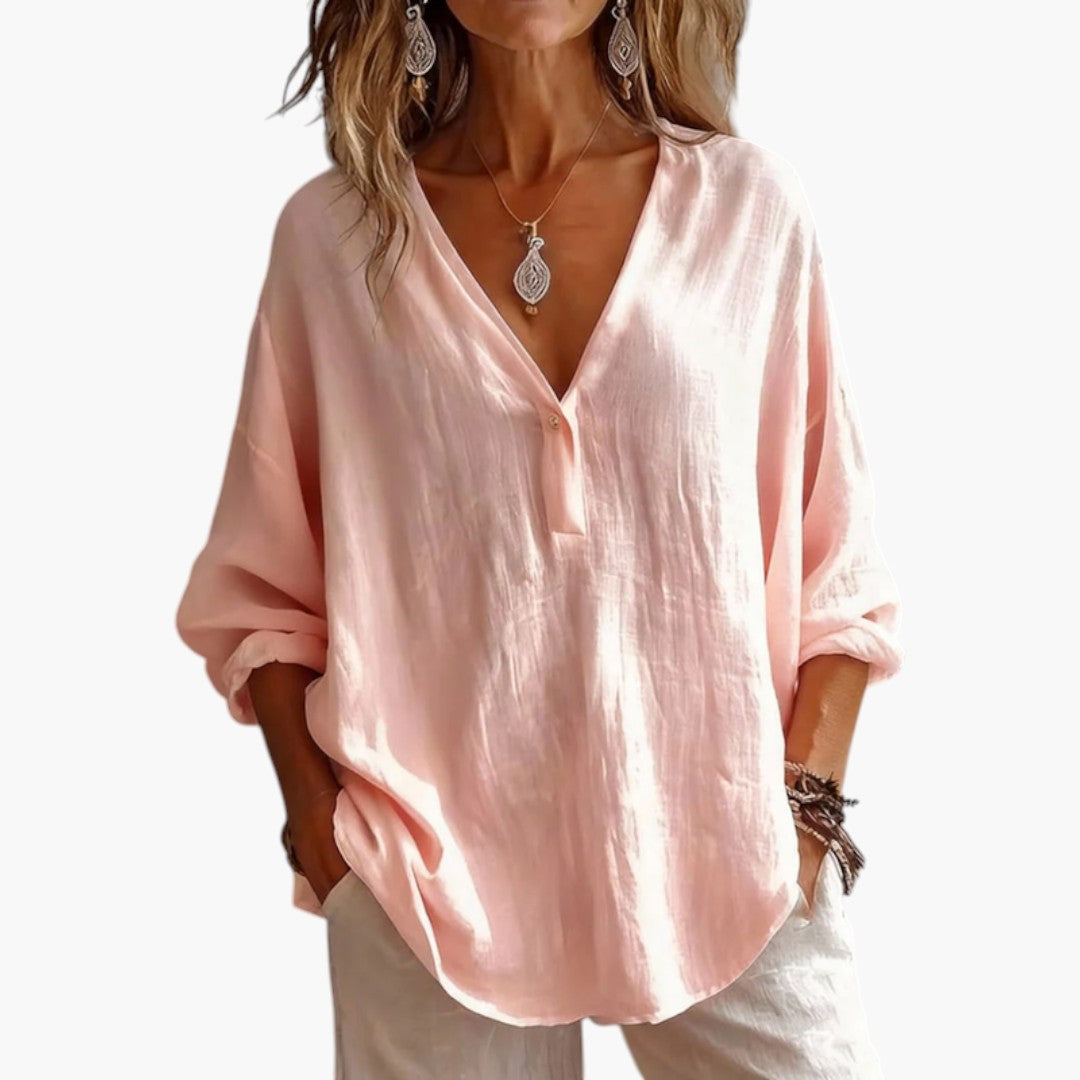 Bavane | Women's Blouse with Long Sleeves and Fluid Fit